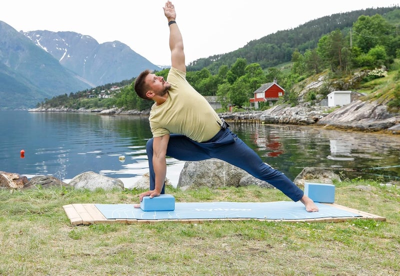 Hydrow Yoga Blocks - Supportive & Lightweight EVA Foam for Yoga, Pilates, Meditation, 9 x 6 x 4 inches, Blue - Image 5